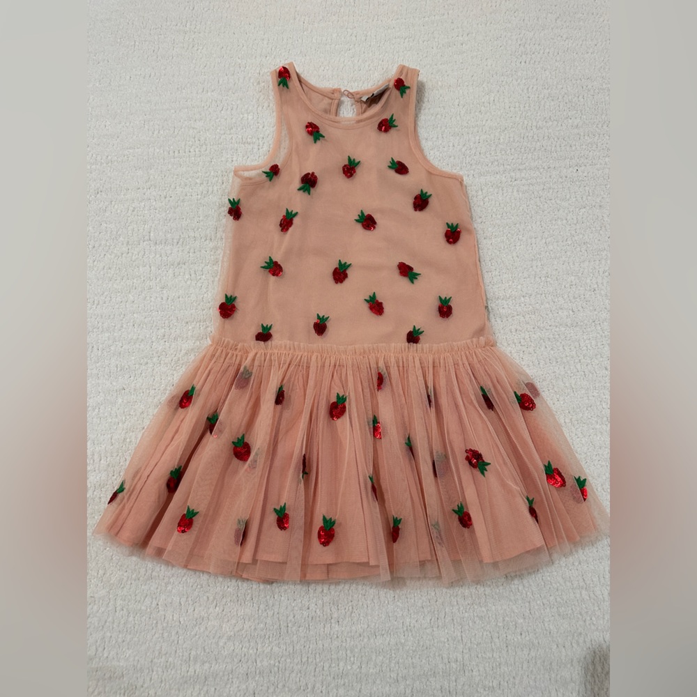 STELLA MCCARTNEY - Good Used
Sequin Strawberry Tulle, Pink designer girls dress